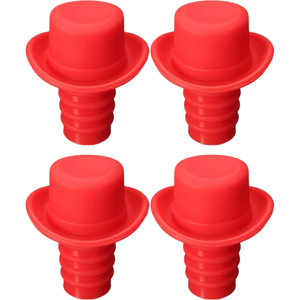 4Pcs Silicone Wine Bottle Stop - đánh giá và giá Wine Beer Hat